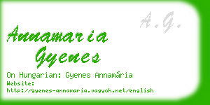 annamaria gyenes business card