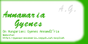 annamaria gyenes business card